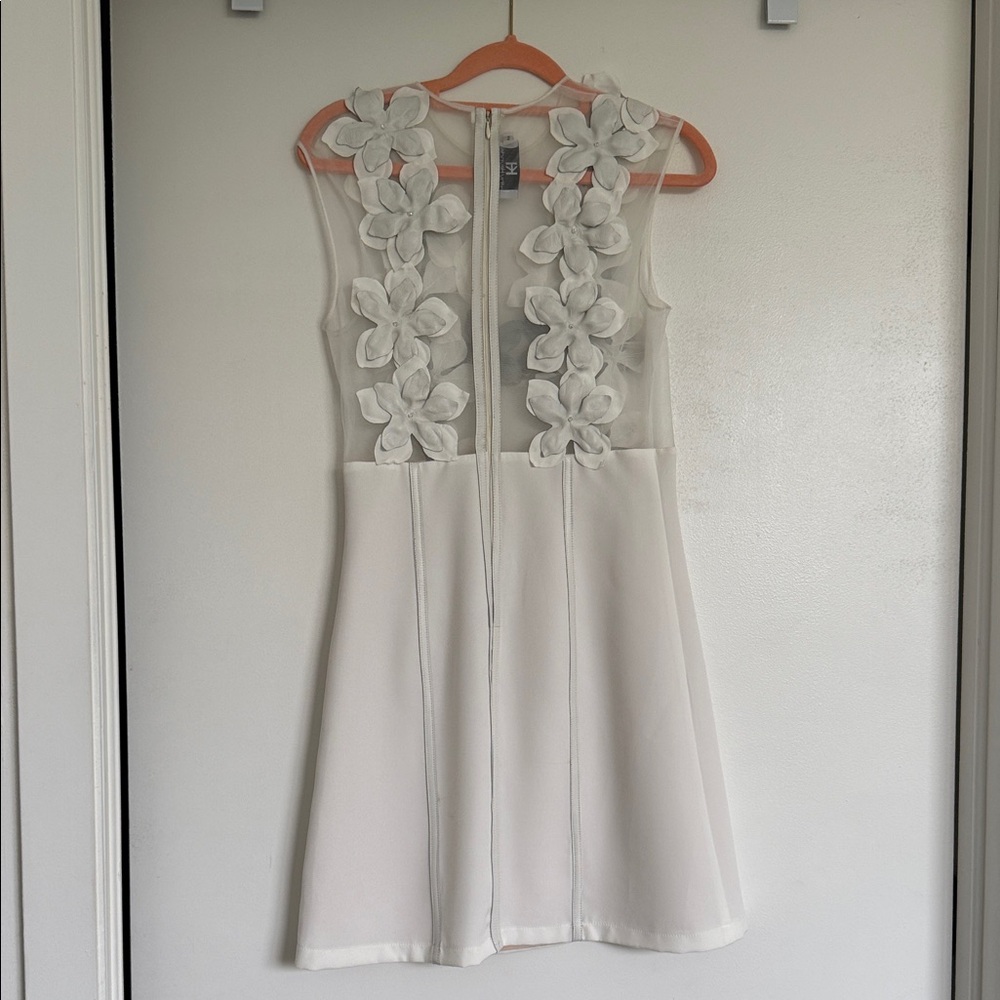 Elegant White Floral Kids Dress